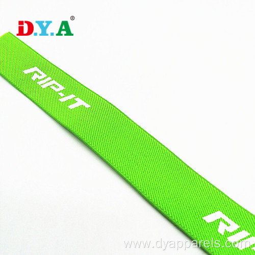 High Elasticity Logo Printed Woven Twill Elastic Band